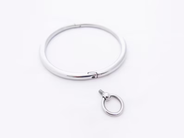Metal Eternity Collar, Hypoallergenic Metal Slave Collar, Stainless Steel Round Collar for Subs and BDSM Fetish, Master Slave Submission - Image 2