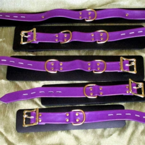 Collar and Cuffs Color Set Bdsm Slave Collar, leather handcuffs, bdsm cuffs, Neck Restraint, choker, Bondage Gear for your Slave, Sex Toy, Yes Sir,