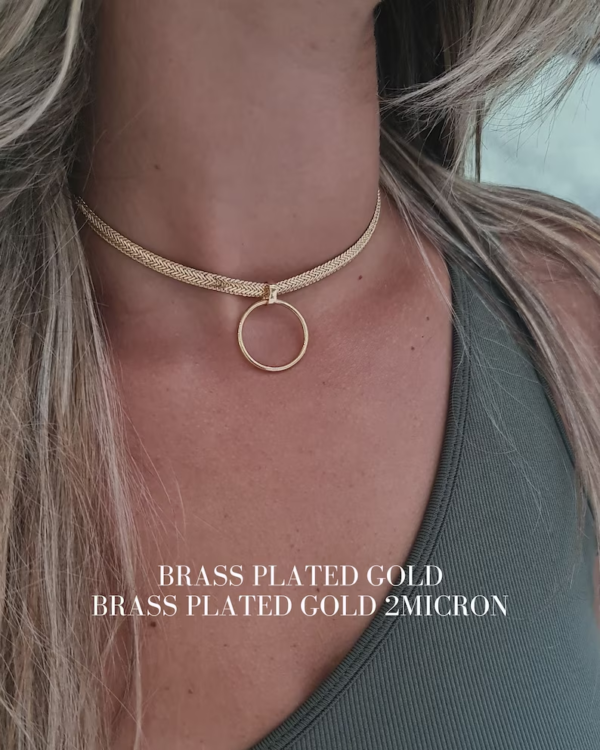 Bdsm Necklace, O Ring Day Collar - Discreet Day Collar - Collar For Women Sub - Gold Day Collar, Submissive Day Collar, Collar Jewelry Gift - Image 2