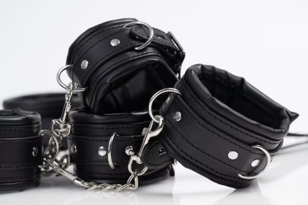 BDSM Leather Set, Bdsm Collar, bdsm hancuffs and ankle cuffs, Bdsm wrist cuffs - Image 3