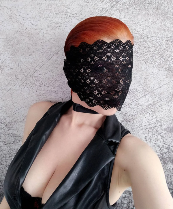 Halloween Mask, Fetish mask, Bachelorette party mask, Masquerade mask, Black lace Mask, Carnival Mask, Role-play Mask, Sexy eye mask - Image 2