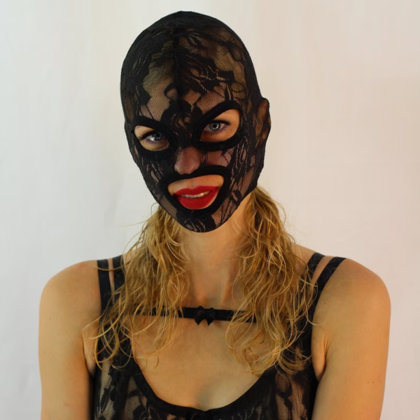 BDSM mask, Black mask, Lace face mask, Fetish mask, Sexy mask, Face mask, Erotic mask, Halloween mask, Mystery mask, Submissive mask
