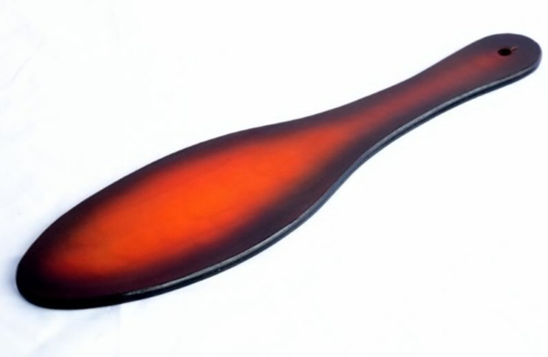 BDSM Paddle, Paw Print Leather Paddle, Leather Spanking Paddle. Leather Oval Paw Print Leather Paddle. Over 18's only Bedroom Play. Sex Toy - Image 2