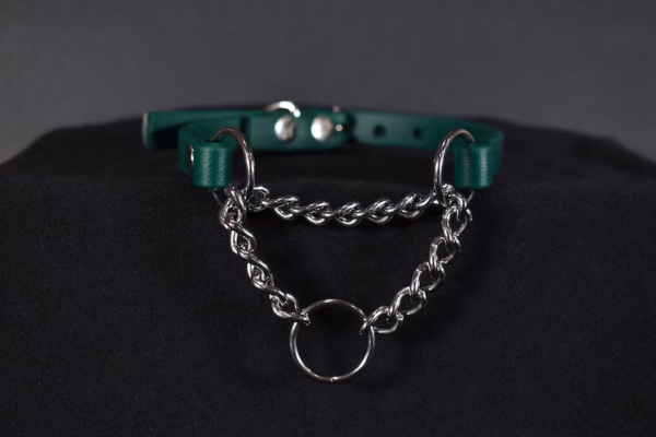 made to your size / dark green Biothane Martingale 1/2 inch / kitten play collar / goth / alt fashion / pet play collar / bdsm - Image 2