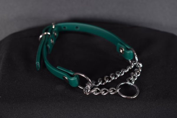 made to your size / dark green Biothane Martingale 1/2 inch / kitten play collar / goth / alt fashion / pet play collar / bdsm - Image 4