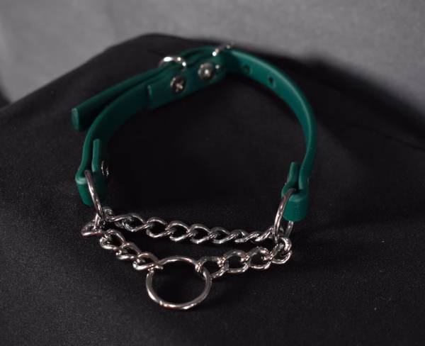 made to your size / dark green Biothane Martingale 1/2 inch / kitten play collar / goth / alt fashion / pet play collar / bdsm - Image 5