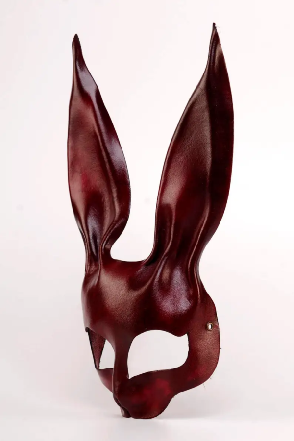 Rabbit mask made of leather, Donnie Darko mask - Image 3