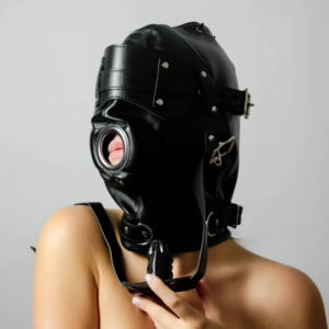 Sex mask, Sex hood, Bondage face mask, Sex furniture, Full face mask, Submissive mask, Leather sex mask, Sex tool, Mask for role play