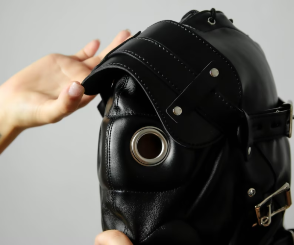 Sex mask, Sex hood, Bondage face mask, Sex furniture, Full face mask, Submissive mask, Leather sex mask, Sex tool, Mask for role play - Image 4